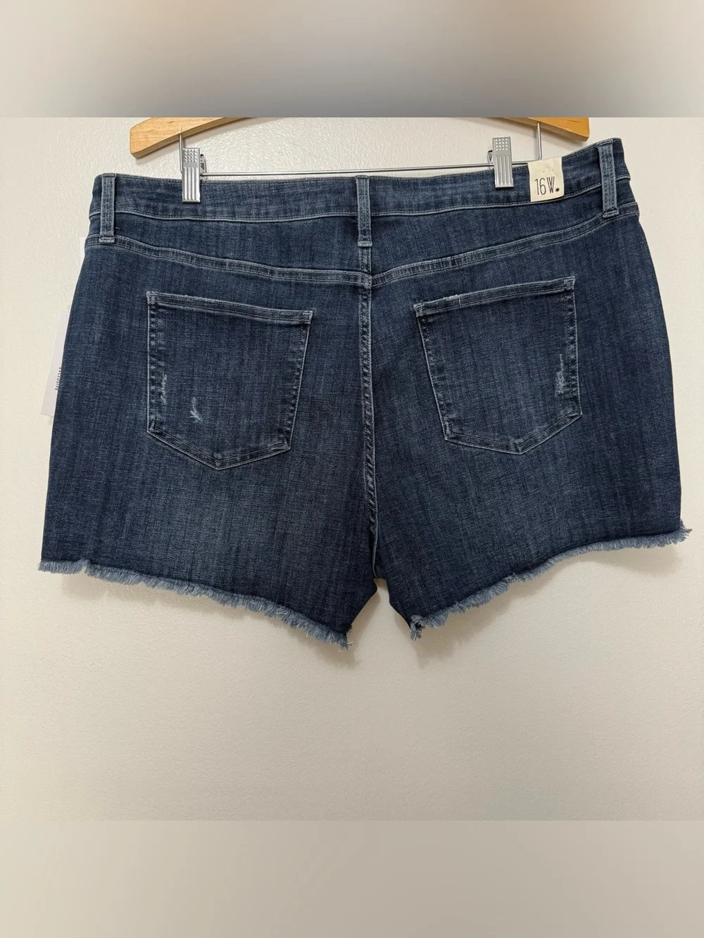 Cosmic Blue Love Dani Double High-rise Distressed Jean Shorts Women’s 16W NWT